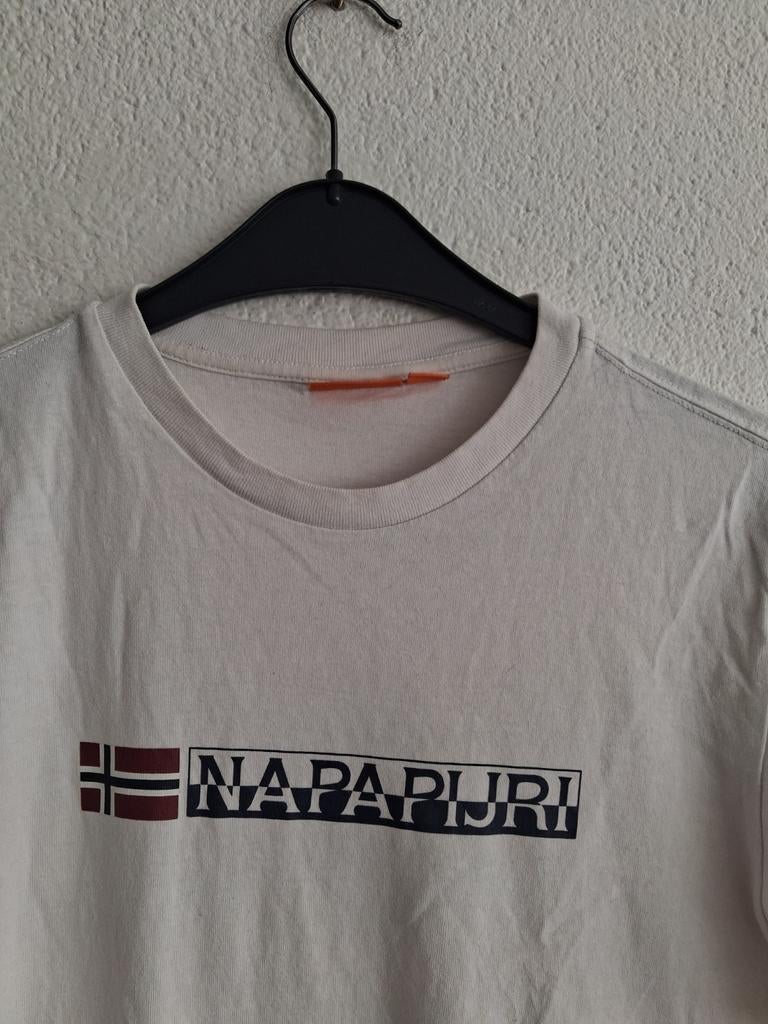 Napapijri T-shirt Maat M, Ophalen of Verzenden, Zo goed als nieuw, Wit