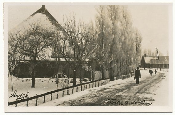 Andijk   Winter in de Horn, Ophalen of Verzenden, 1940 tot 1960, Ongelopen, Noord-Holland