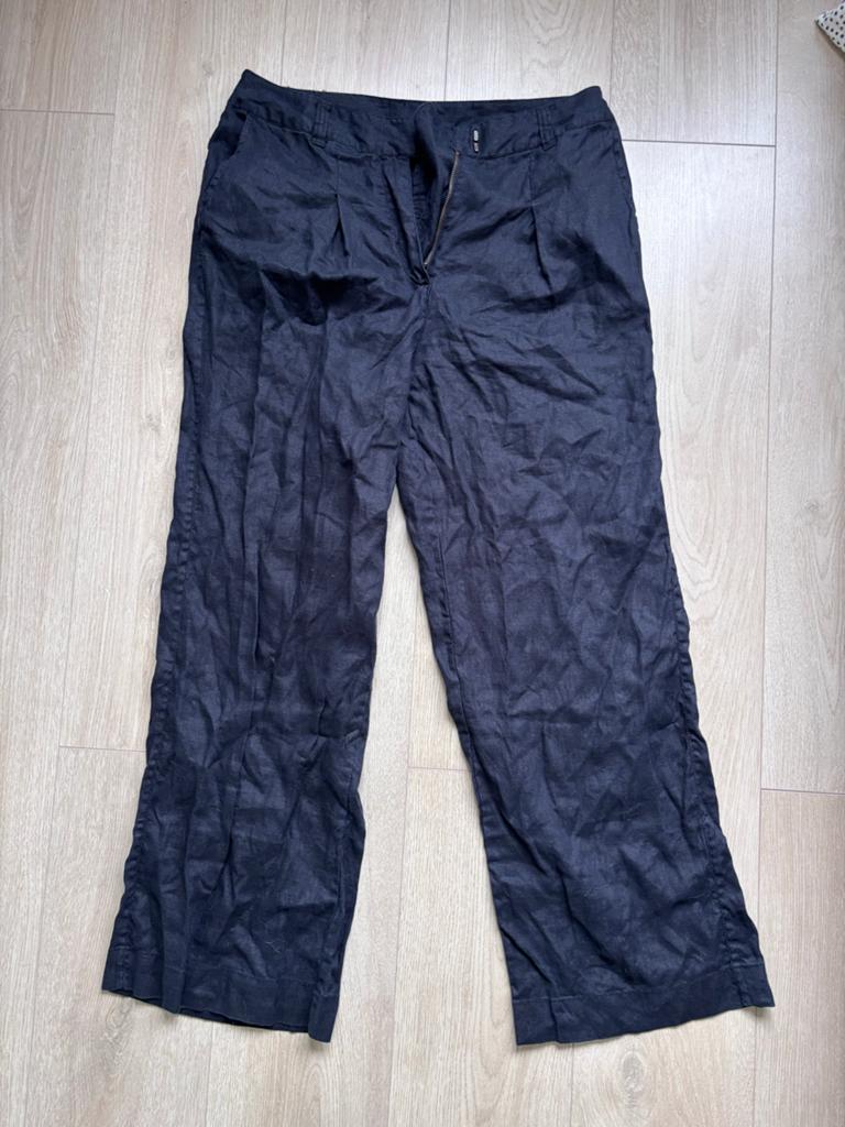 FatFace 100% Linnen Broek Zwart Maat 38/40 (M), Ophalen of Verzenden, Zo goed als nieuw, Overige maten, Zwart