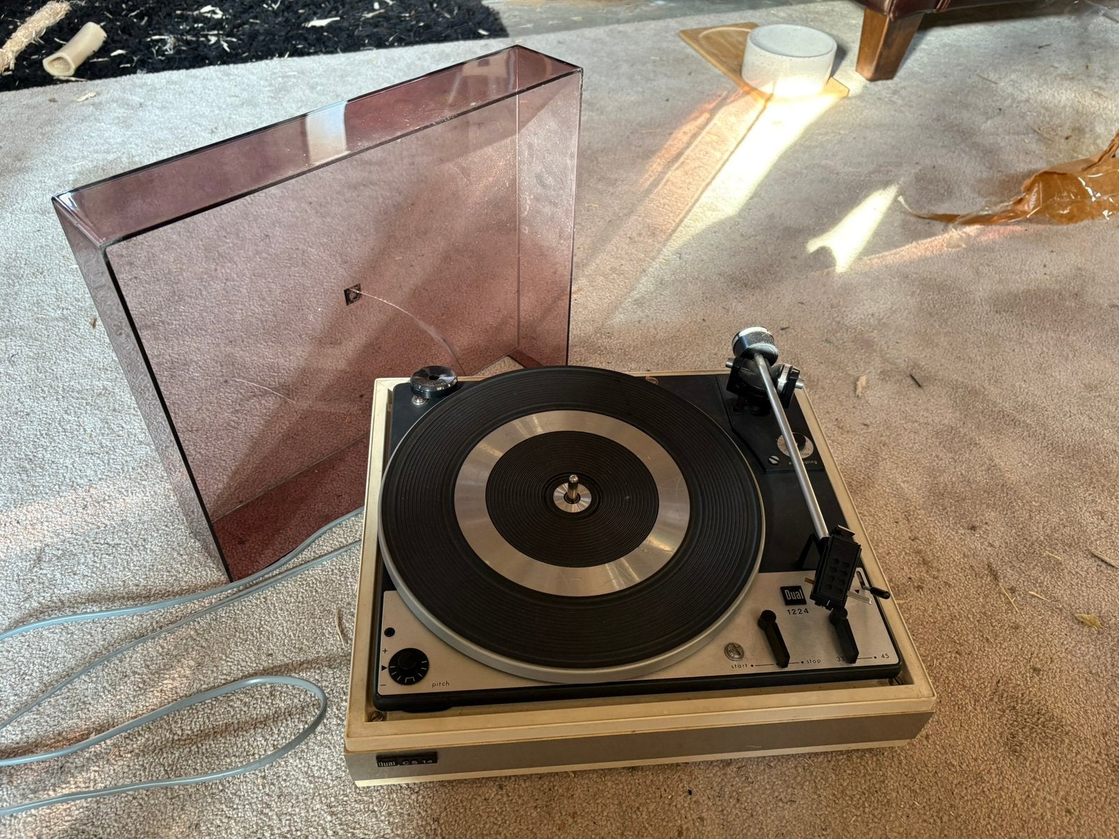 Dual Pick-up platenspeler zoldervondst doet het., Ophalen of Verzenden, Zo goed als nieuw, Dual
