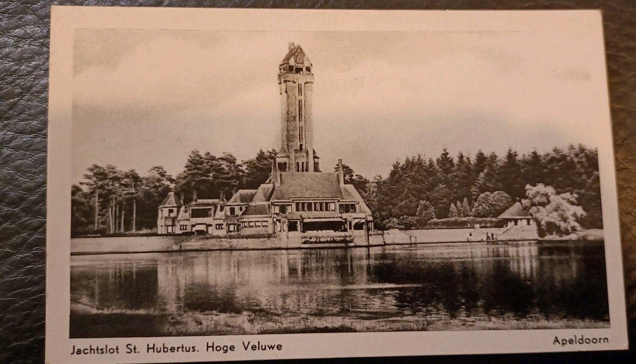 1959 Apeldoorn Jachtslot St Hubertus Hoge Veluwe, Ophalen of Verzenden, 1940 tot 1960, Gelopen, Gelderland