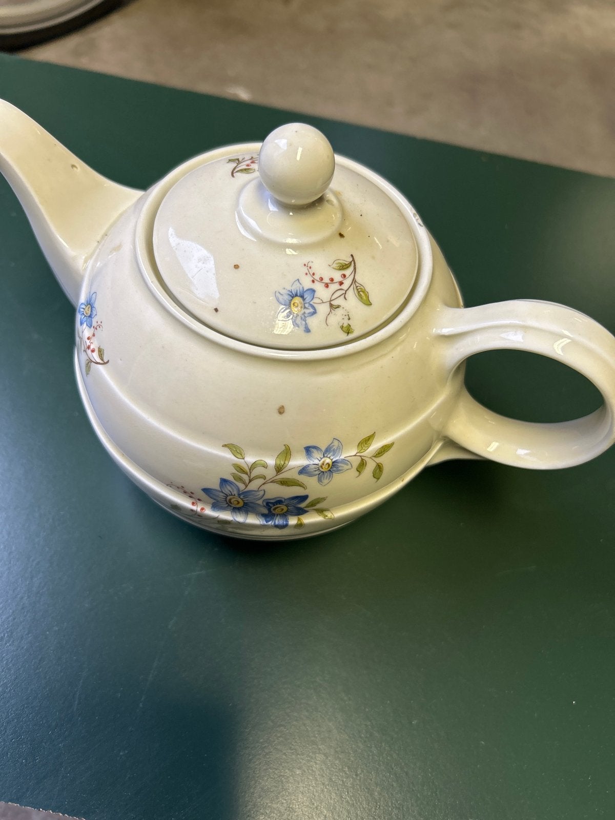 Vintage Mosa Maastricht Theepot met Bloemenpatroon, Ophalen