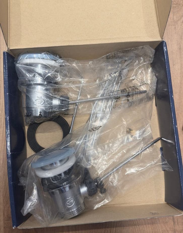 GROHE Afvoerplug Waste Garnituur Chroom 2x, Ophalen, Nieuw, Chroom, Wastafel