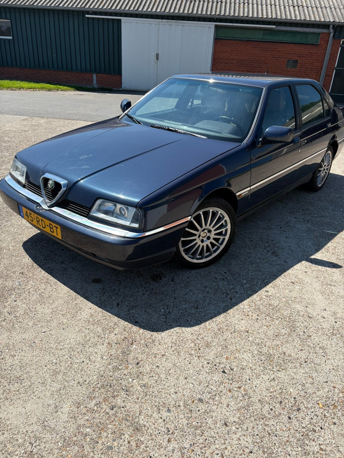Alfa Romeo 164 2.0 Super V6 TB E2 1995 Blauw, Zwart, 201 pk, Blauw, Verwarming stoelen achter