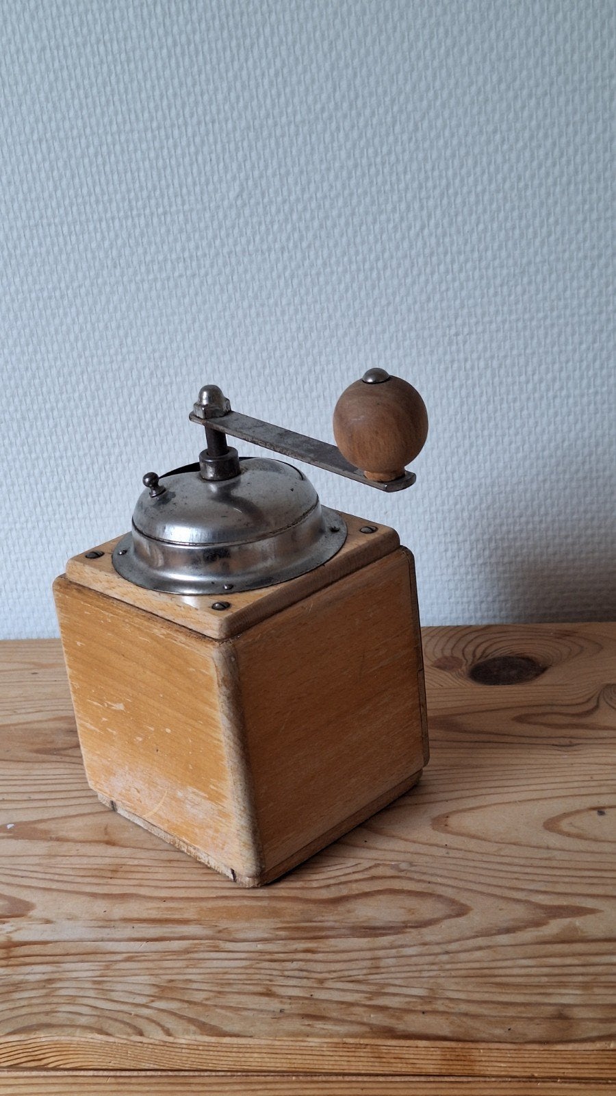 Vintage Koffiemolen - Handmatig - Hout en Metaal, Antiek en Kunst, Antiek | Keukenbenodigdheden, Ophalen of Verzenden