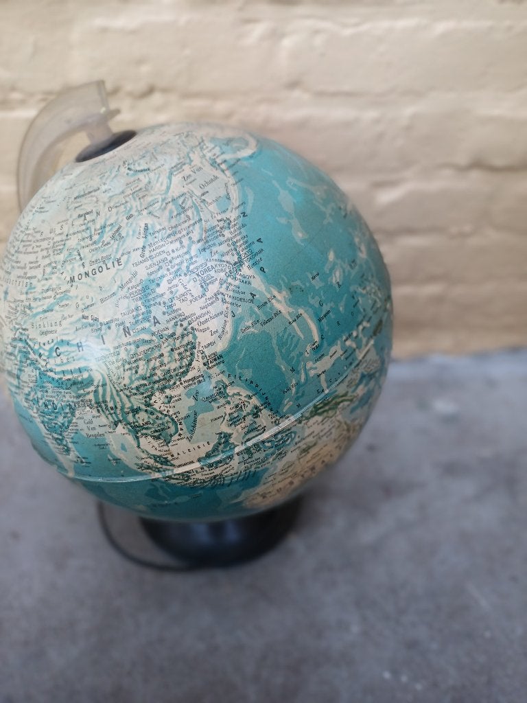 Wereldbol met verlichting, Ophalen, Kunststof, Overige typen, 25 cm