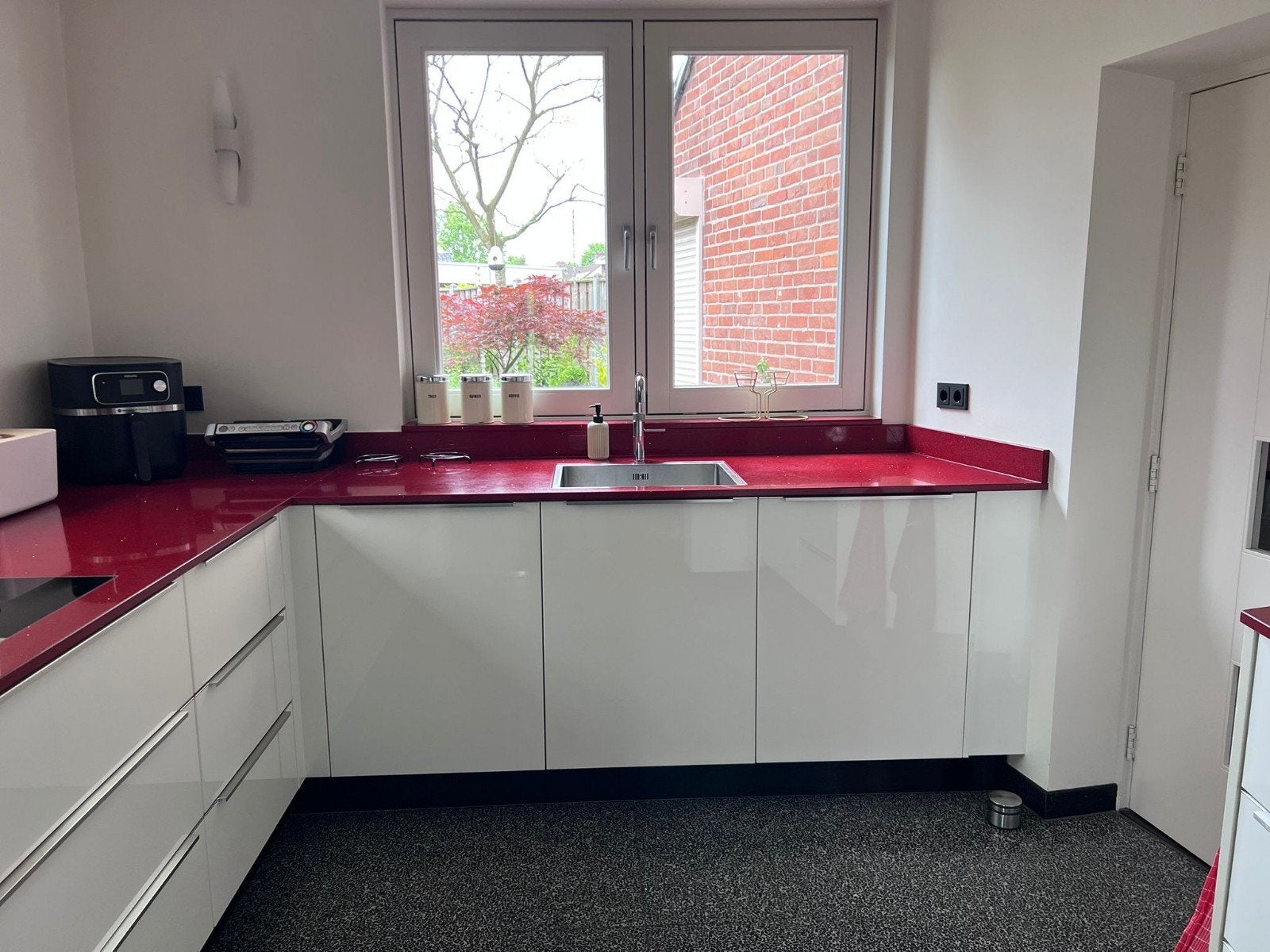 Hoogglans wit keuken gedemonteerd, Ophalen of Verzenden, Gebruikt, Wit, Hoekkeuken