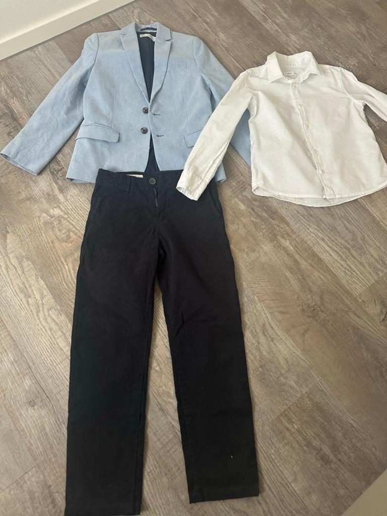 Nette set voor jongen: Blazer, broek en linnen overhemd, Ophalen of Verzenden, Zo goed als nieuw, Jongen, Setje