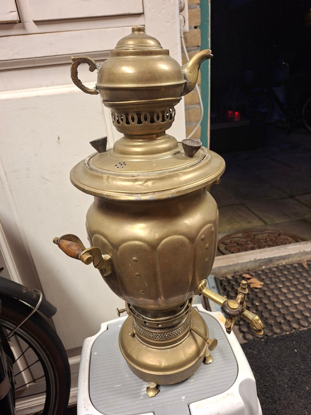 koperen theemaker, samovar, Antiek en Kunst, Ophalen