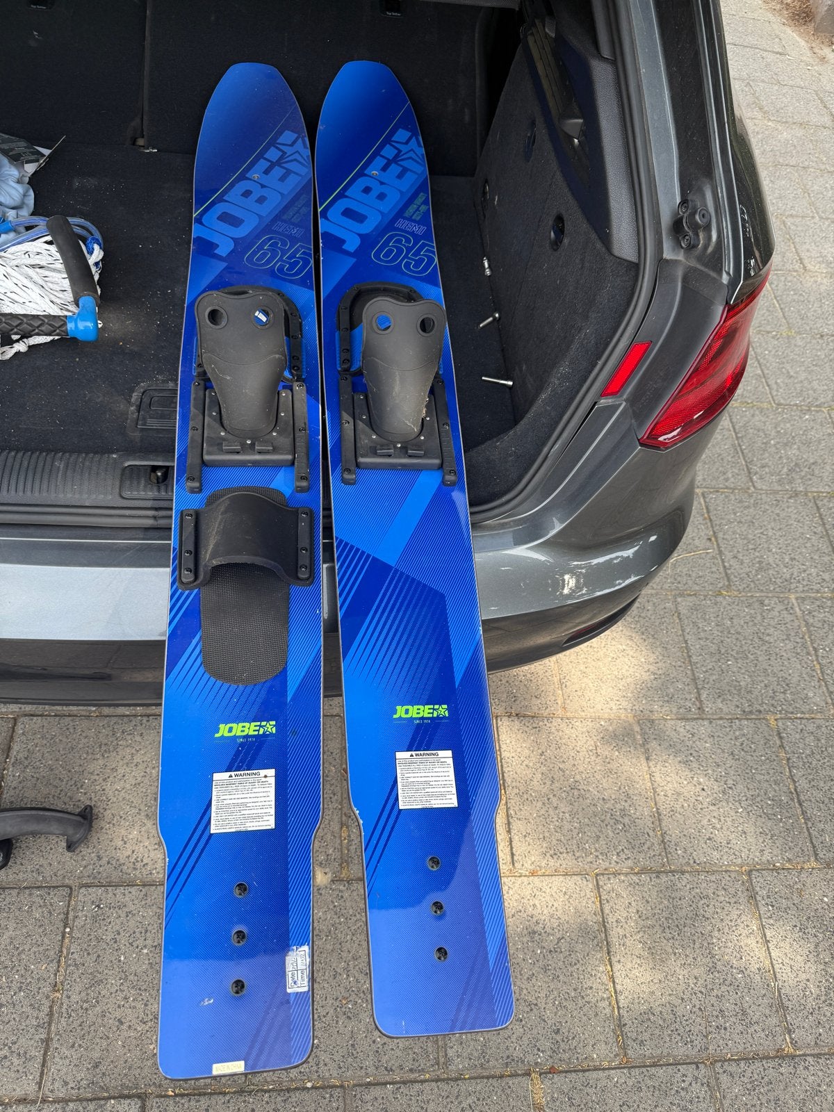 Jobe Hemi Waterski's 65 inch - Zo goed als nieuw, Watersport en Boten, Waterski's, Ophalen, Met skitouw, Waterski's, 160 cm of meer