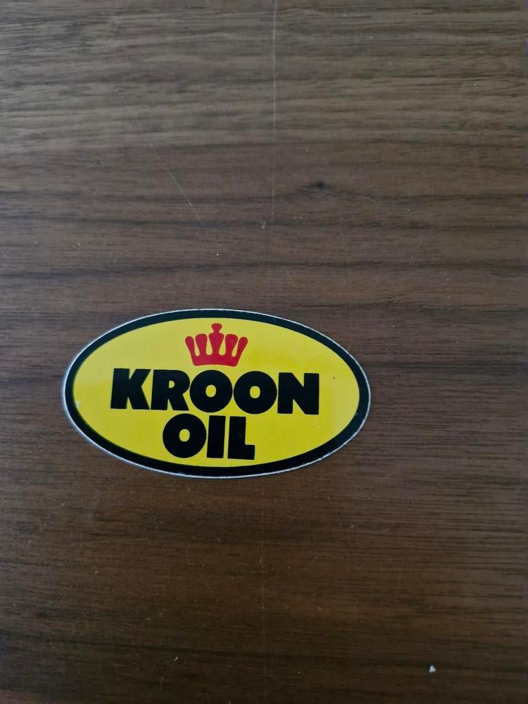 6238 Kroon Oil Sticker - Vintage Reclame Sticker, Verzamelen, Ophalen of Verzenden, Gebruikt