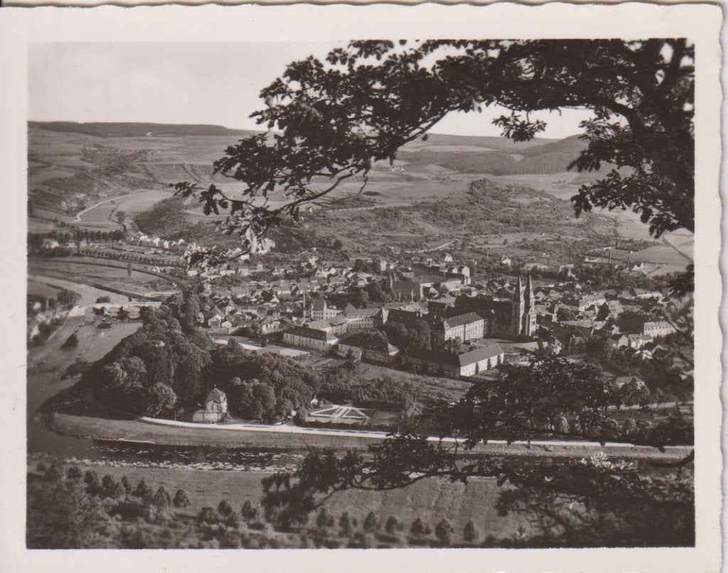 Luxemburg Echternach Panorama, Verzamelen, Verzenden, 1940 tot 1960, Ongelopen, Stad of Dorp