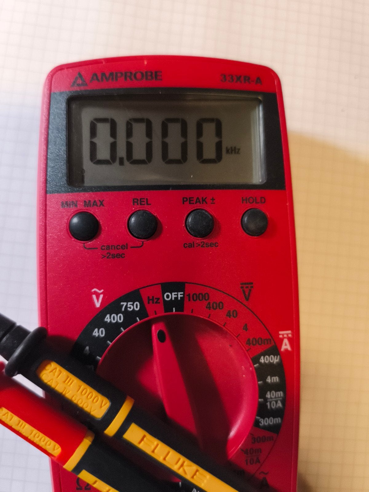 Amprobe 33XR-A Multimeter met Fluke meetsnoeren, Doe-het-zelf en Verbouw, Meetapparatuur, Ophalen of Verzenden