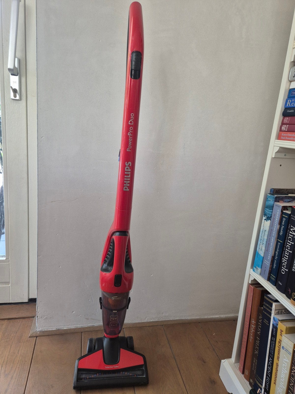 Philips PowerPro Duo 2-in-1 Steelstofzuiger Rood, Ophalen, Gebruikt, Philips, Draadloos