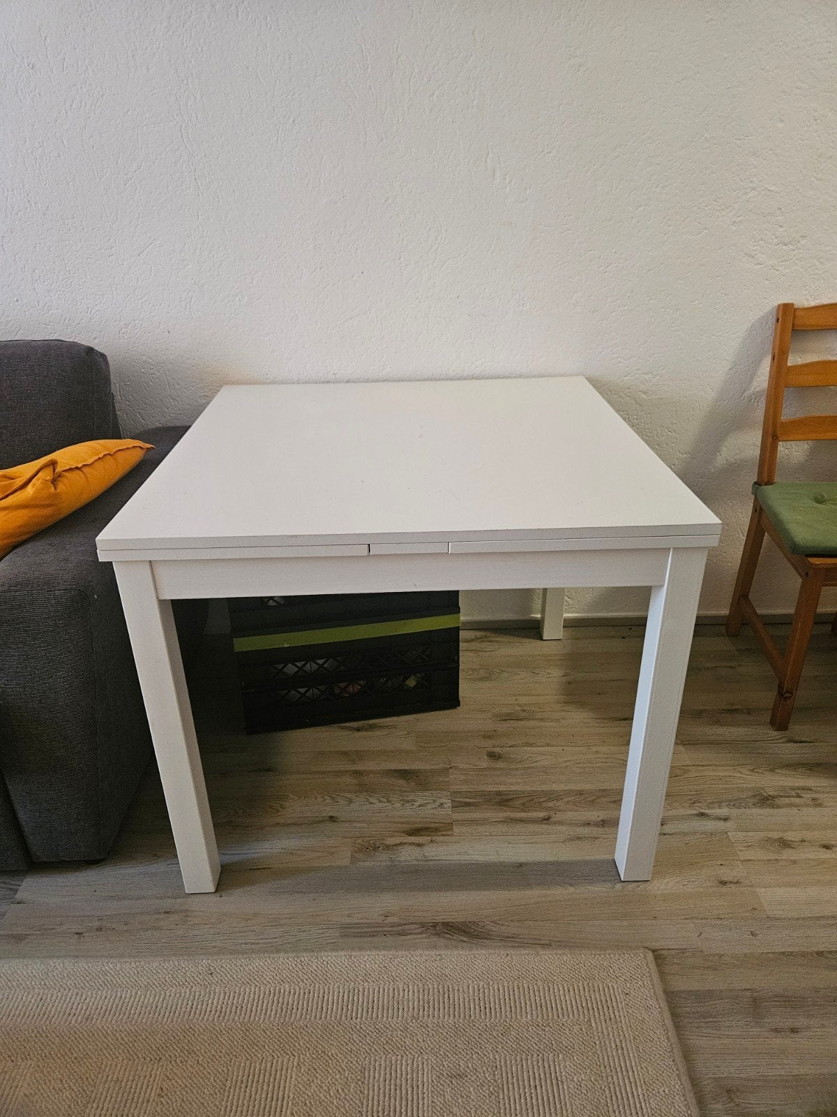 IKEA Bjursta Uitschuifbare Eettafel – Wit, Huis en Inrichting, Ophalen, Gebruikt, 50 tot 100 cm, 150 tot 200 cm
