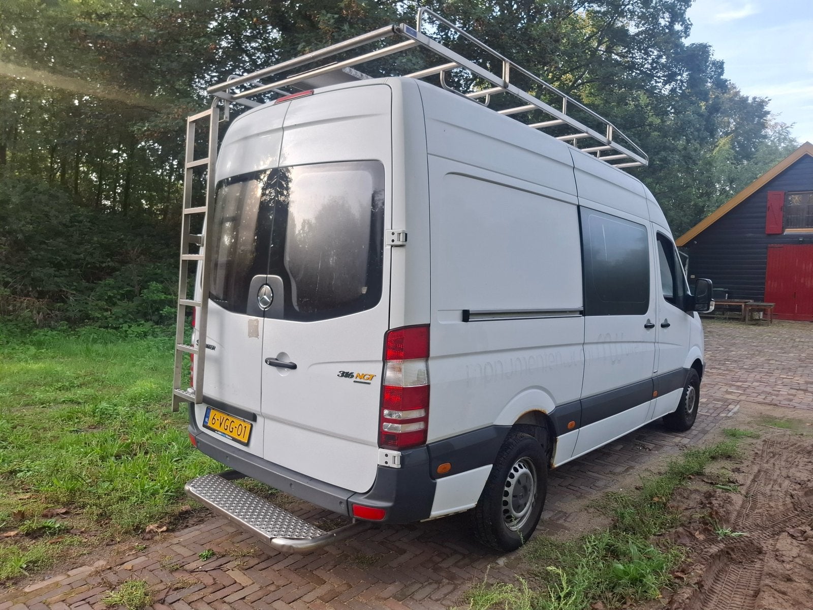 Imperial mercedes sprinter l2h2 2010 vol rvs met ladder, Auto diversen, Ophalen