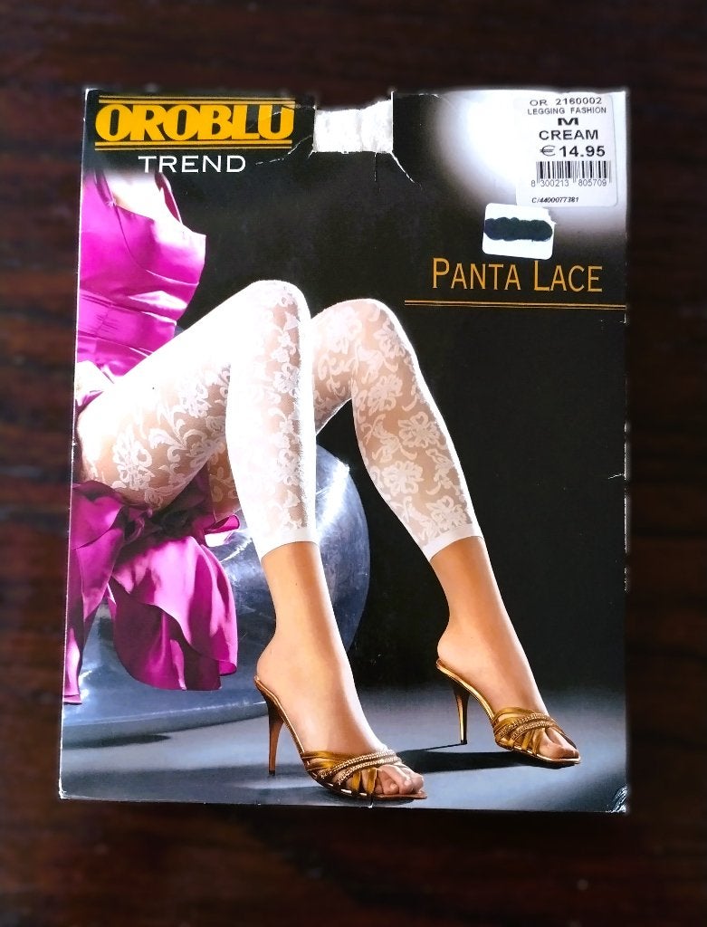 Oroblu Kanten Legging Panta Lace, Cream Wit, Maat Medium, Kleding | Dames, Leggings, Maillots en Panty's, Legging, Wit, Nieuw
