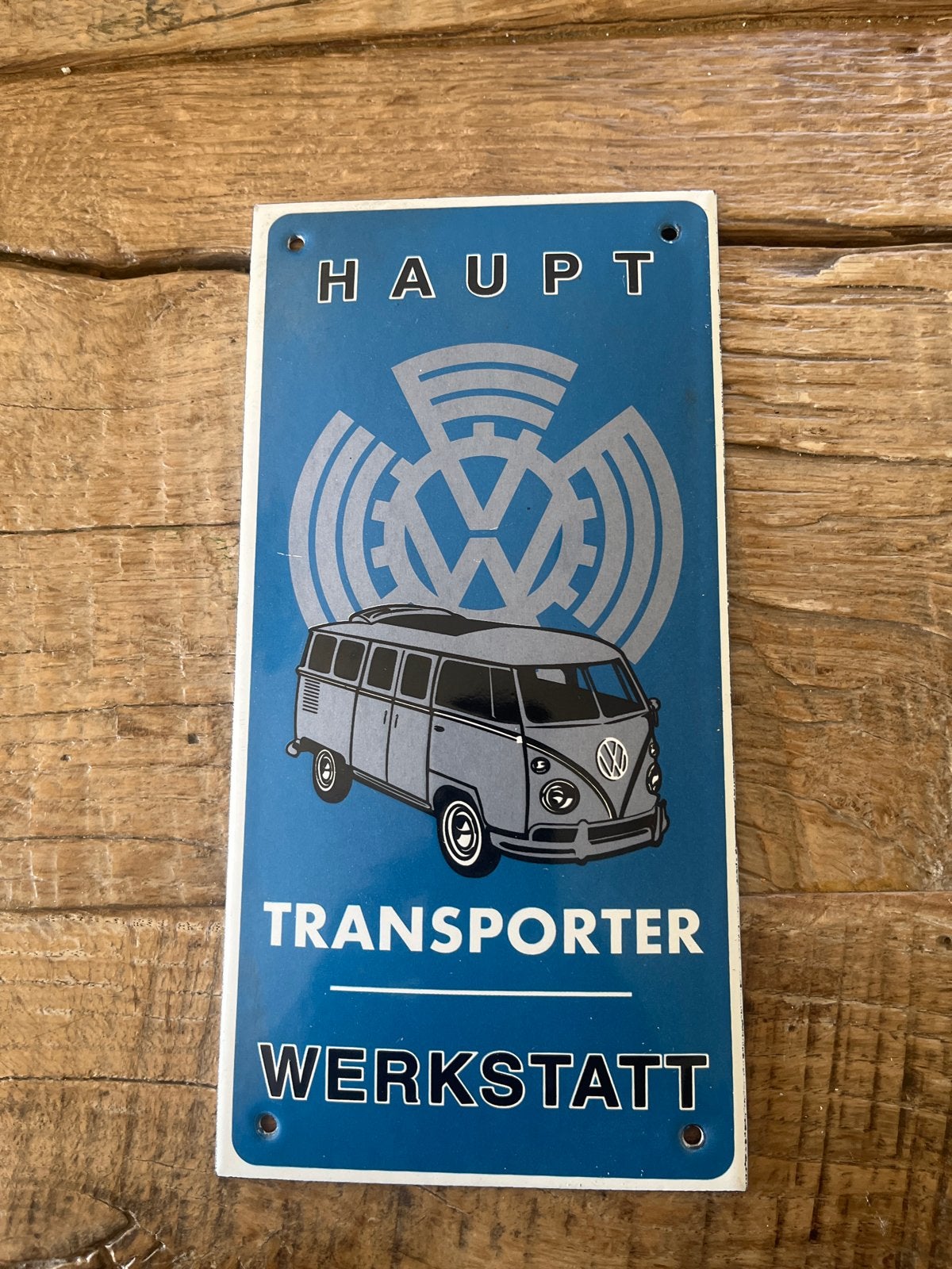 Emaille reclame bord VW TransporterWerkstatt Emaille Bord, Ophalen of Verzenden, Gebruikt, Auto's