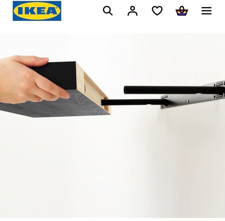 IKEA LACK Wandplank Zwartbruin 110x26 cm. 3 stuks, Ophalen, Gebruikt