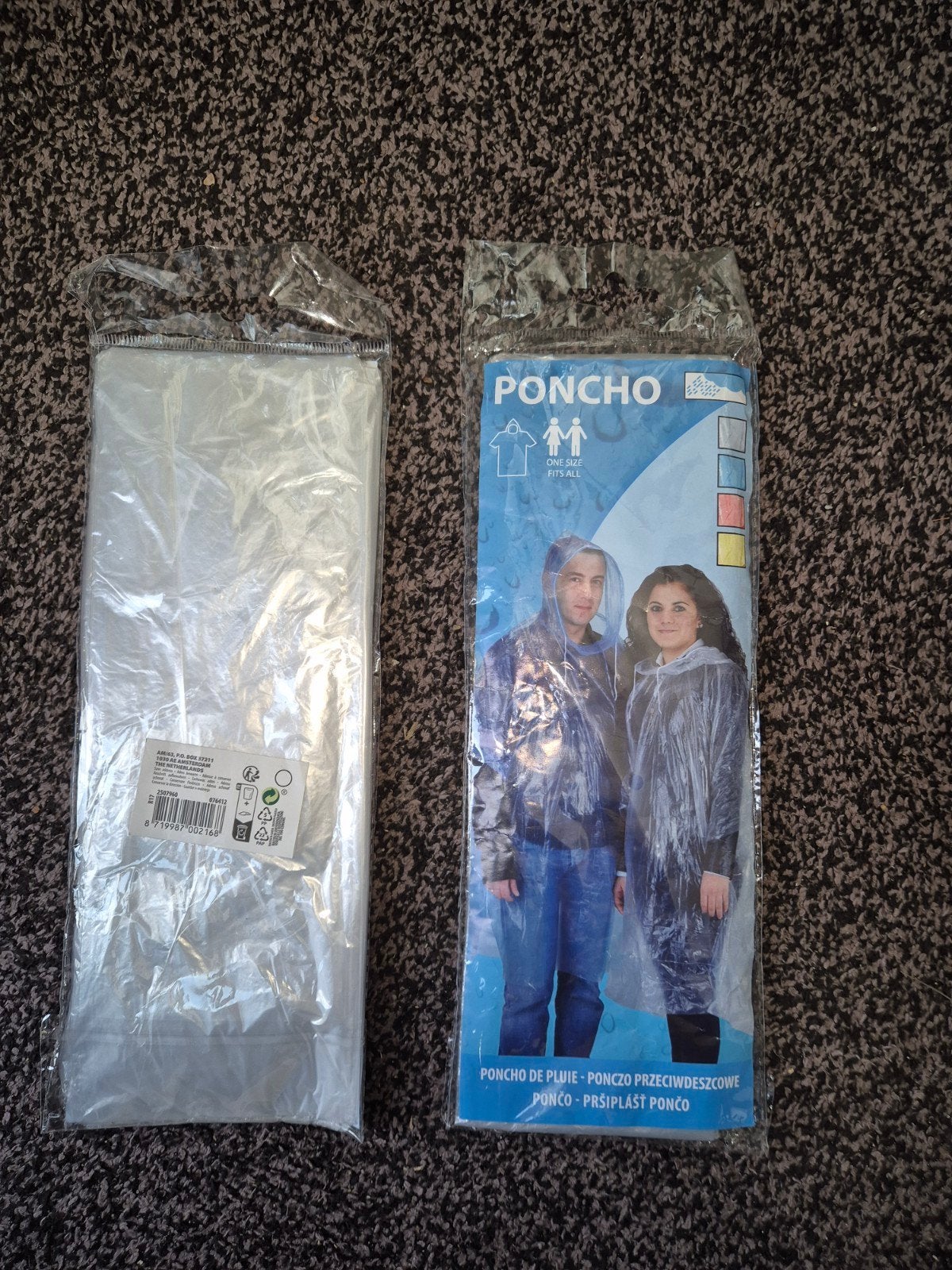 2x poncho  voor volwassenen, Ophalen, Nieuw, Regenjas, Heren