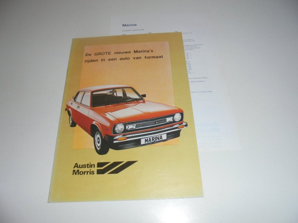brochure Morris Marina, Boeken, Auto's | Folders en Tijdschriften, Ophalen of Verzenden, Zo goed als nieuw, Overige merken