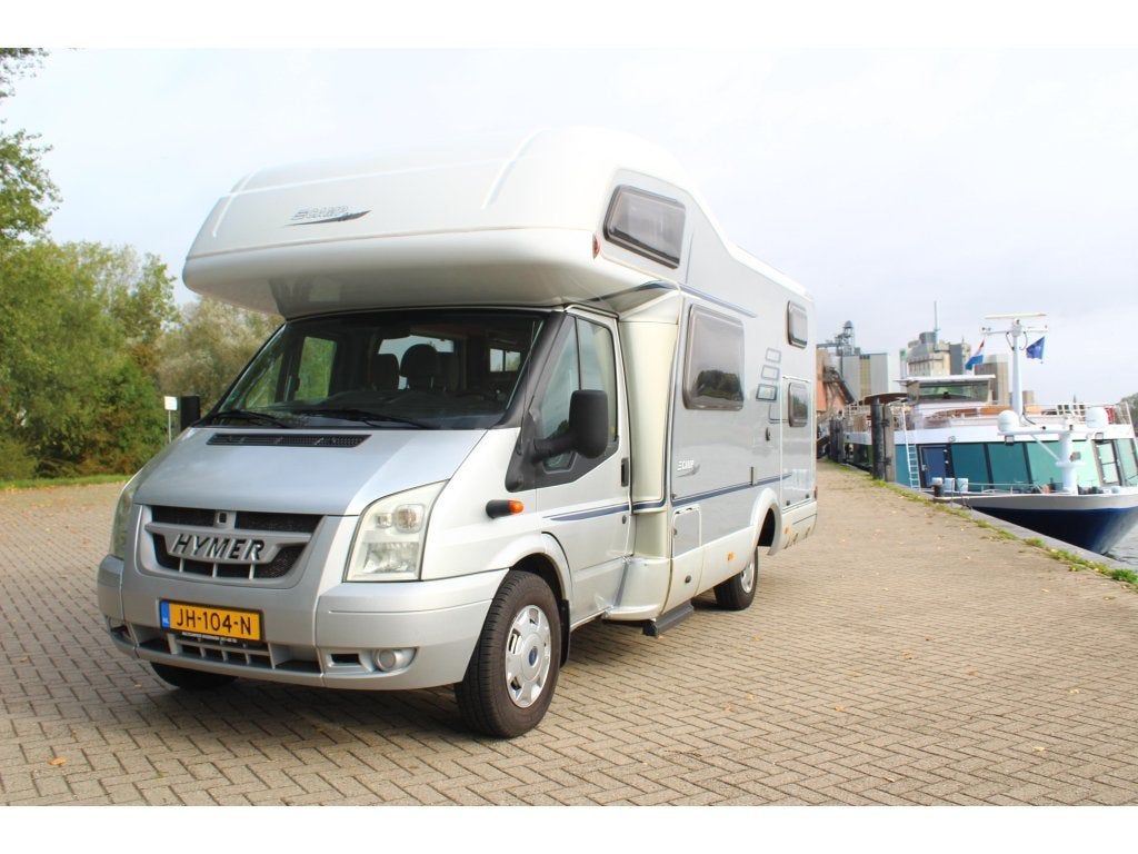 Hymer Tramp 7 Persoons Dakairco Levelsysteem, Caravans en Kamperen, Alkoof, Ringverwarming, Ford, Bedrijf