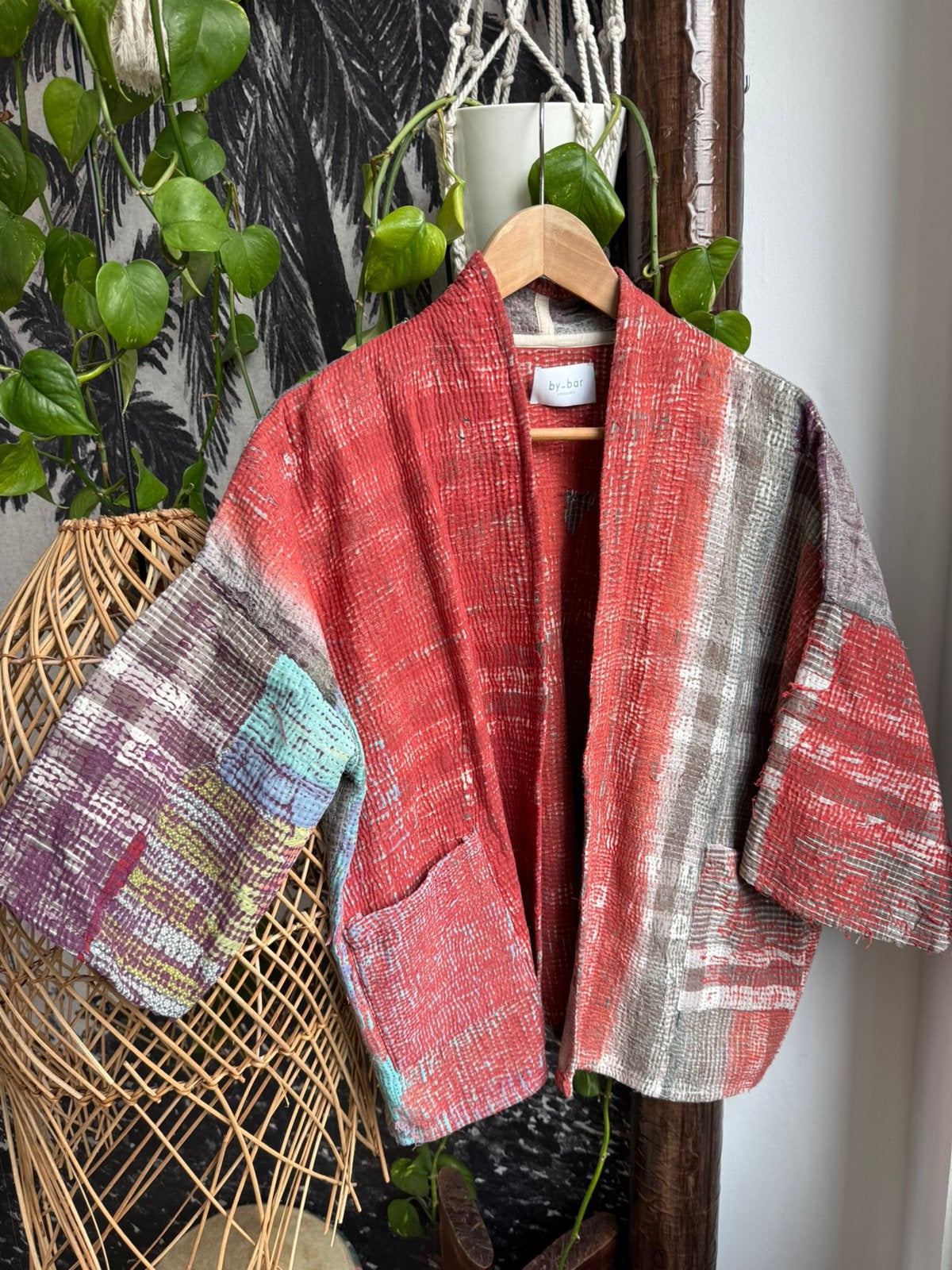 By-bar antic Kantha jasje vest kimono universele maat, Ophalen of Verzenden, Gedragen, Jasje