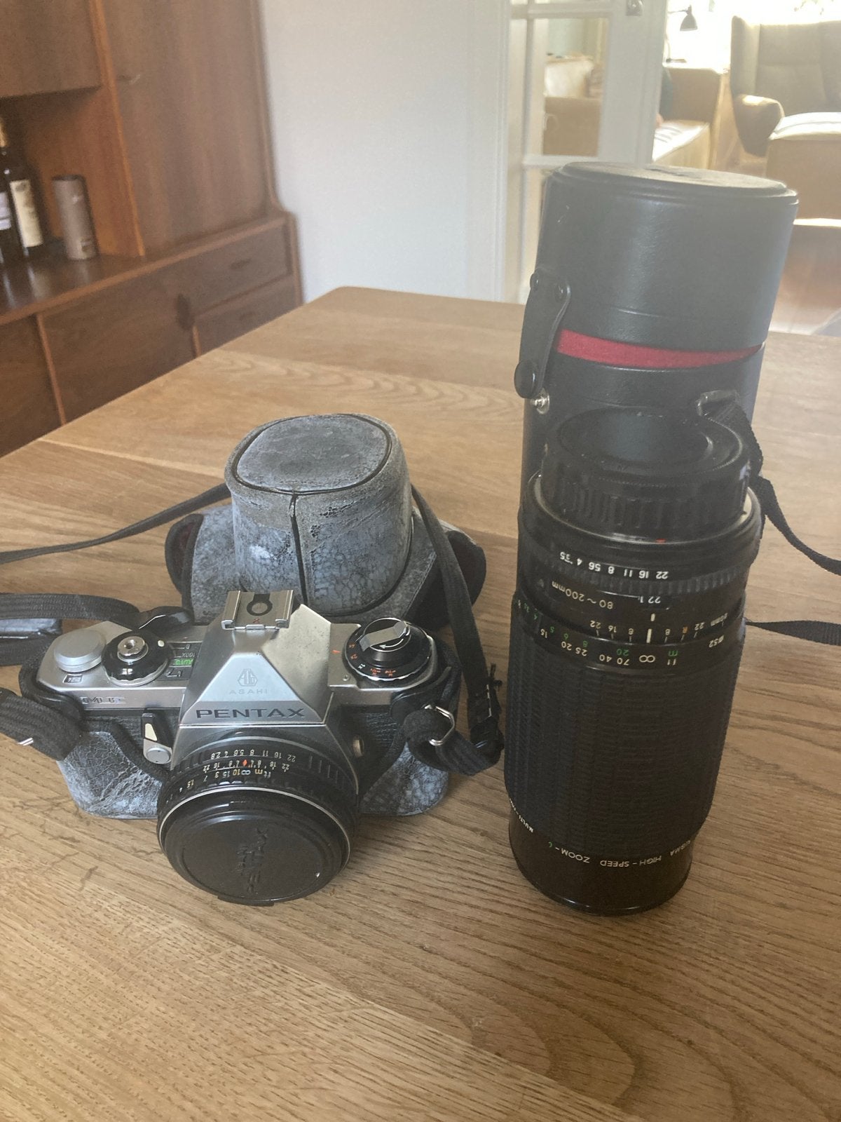 Pentax ME met Sigma High-Speed Zoom lens, Audio, Tv en Foto, Ophalen of Verzenden, Gebruikt, Spiegelreflex, Pentax