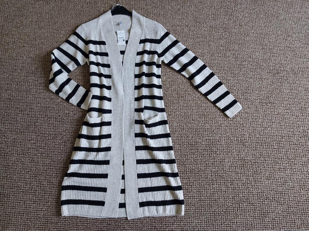 Vest S gestreept Hema, Maat 38/40 (M), Verzenden, Zwart, Nieuw