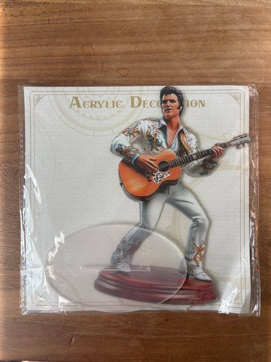 Elvis Presley Acryl Decoratie met Gitaar, Ophalen of Verzenden, Nieuw, Pop, Beeldje of Miniatuur