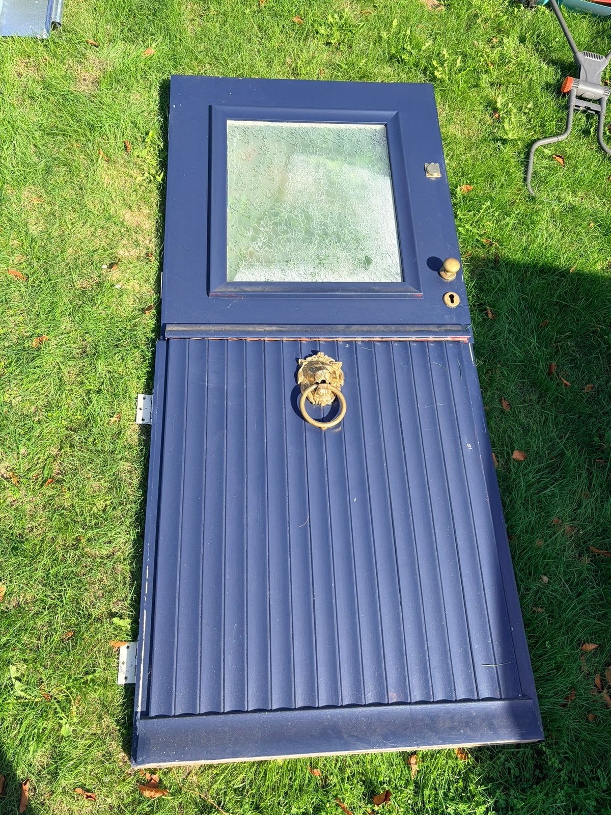 Authentieke boerendeur / voordeur met leeuwenkop klopper, Doe-het-zelf en Verbouw, Ophalen, Gebruikt, 80 tot 100 cm, Buitendeur