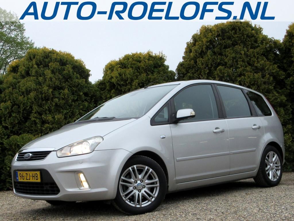 Ford C-Max 2.0-16V Ghia*Ecc*Cruise*Trekhaak*, Auto's, Ford, Stof, Gebruikt, Zwart, Bedrijf