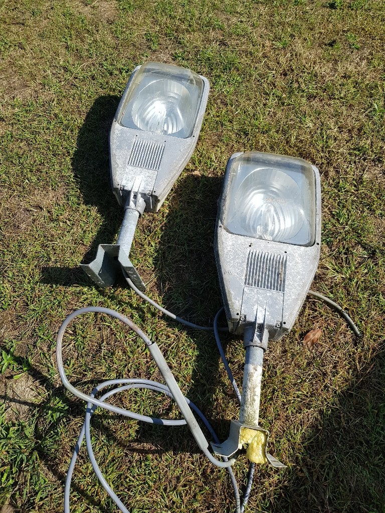 2x Vintage Philips SGS 203 lantaarn Industrieel / Mancave, Ophalen