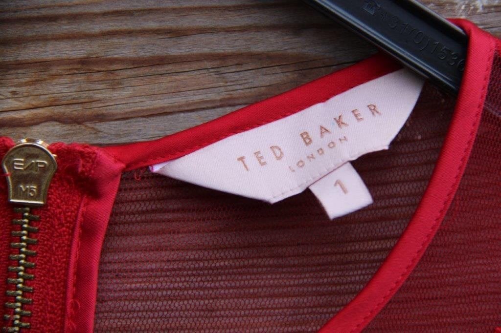 Jurk rood Ted baker mt 1 (S) Vaste prijs, Ophalen of Verzenden, Zo goed als nieuw, Maat 36 (S), Ted Baker