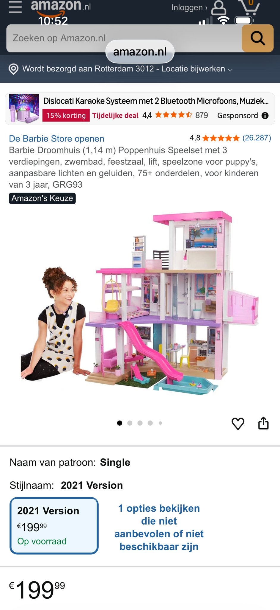 Barbie Droomhuis met Roze Auto, Zwembad & 14 Barbies, Ophalen, Zo goed als nieuw, Barbie