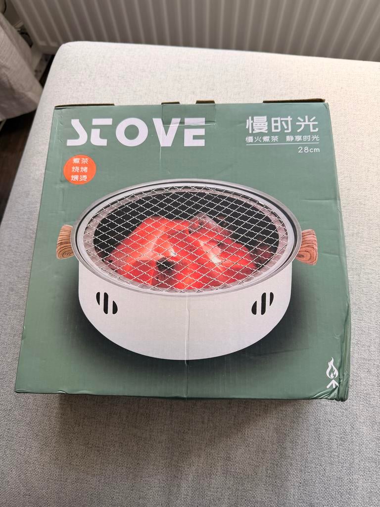 Compacte Houtskool BBQ Grill / Tafelmodel Kolenfornuis, Ophalen of Verzenden, Nieuw, Met accessoires