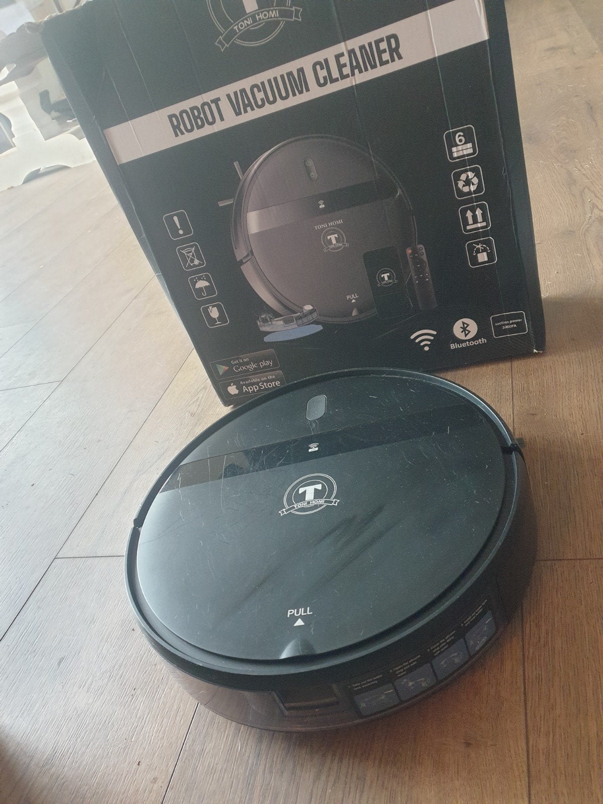 Snel weg Toni Homi RobotstofzuigerSlim Efficiënt Schoonmaken, Witgoed en Apparatuur, Overige merken, Ophalen of Verzenden, Zo goed als nieuw