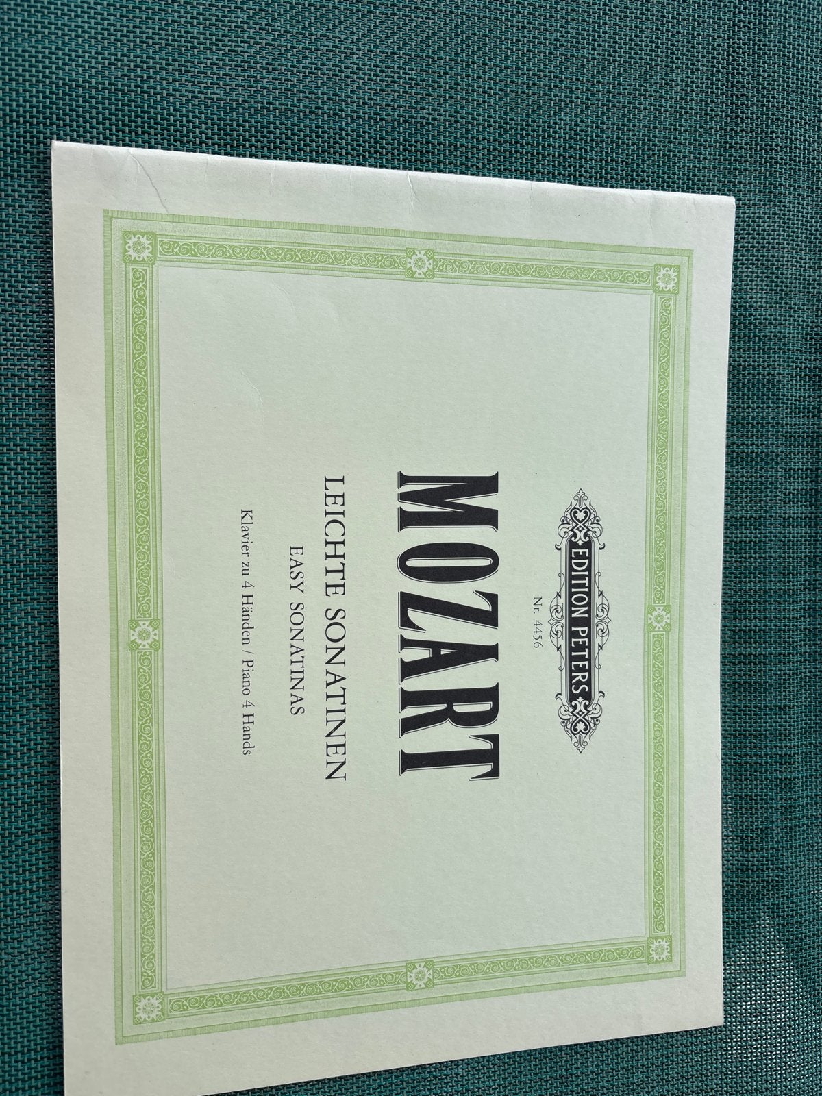 Mozart: Leichte Sonatinen voor Piano 4 Handen (Edition Peter, Gebruikt, Klassiek, Ophalen of Verzenden, Artiest of Componist