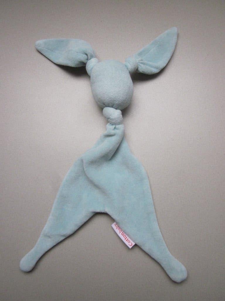 Cotton Baby groen zacht pluche knuffeldoek konijn onbespeeld, Groen, Overige merken, Overige karakters, Overige typen