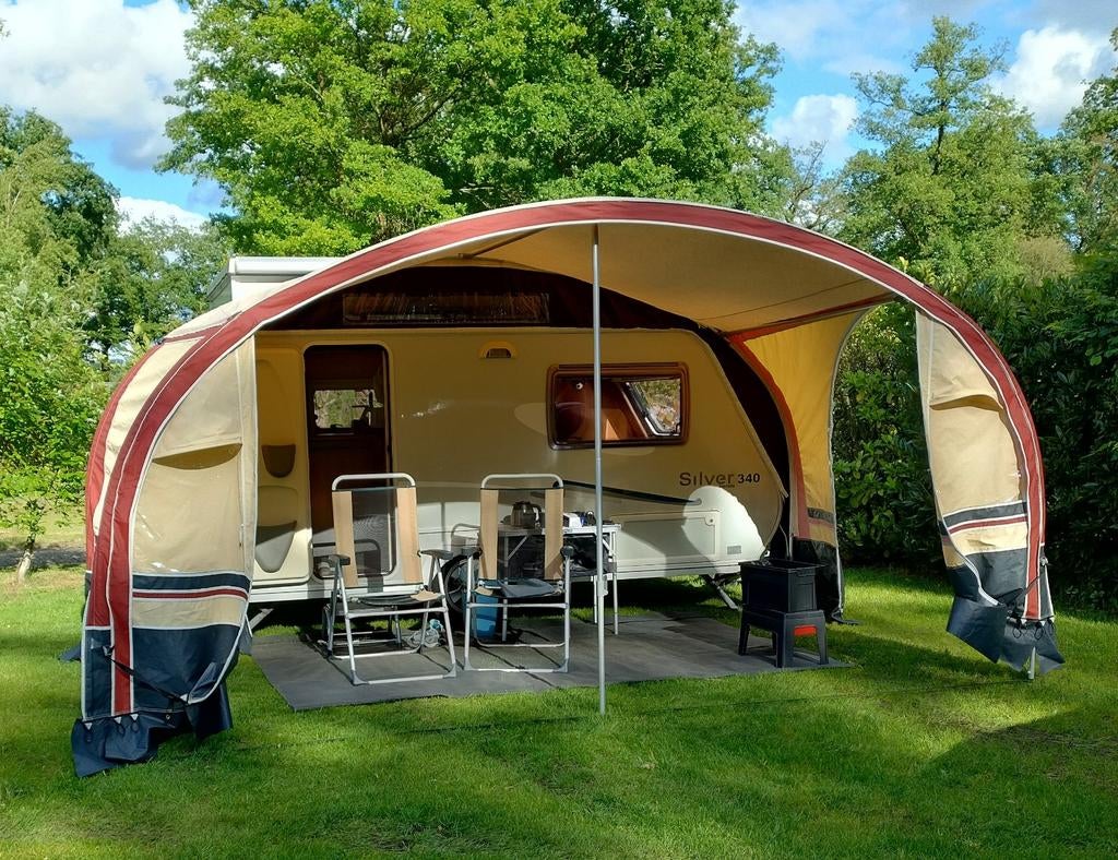 Fortex voortent/luifel voor hefdakcaravans (446x250cm), Caravans en Kamperen, Voortenten en Luifels, Ophalen of Verzenden, Gebruikt