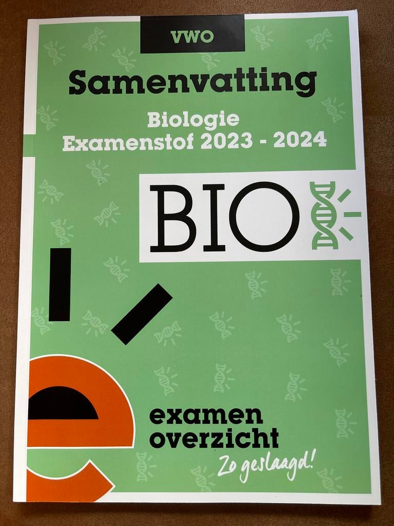 VWO Samenvatting Biologie Examenstof 2023-2024, Ophalen of Verzenden, Zo goed als nieuw, VWO, Biologie