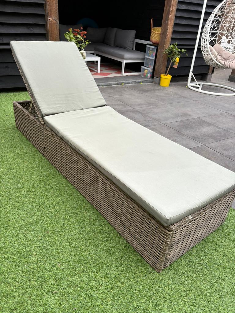 Ligbed tuin, Tuin en Terras, Ligbedden, Ophalen of Verzenden, Zo goed als nieuw, Rotan