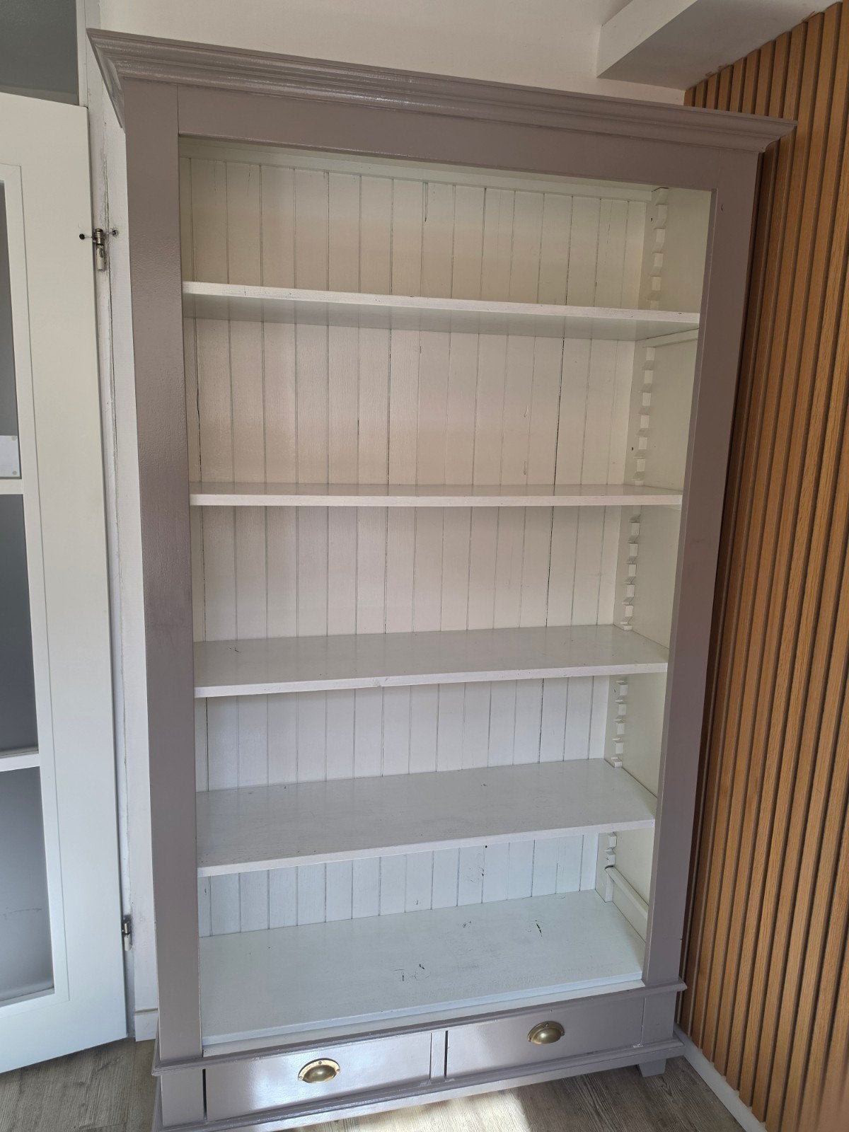 Prachtige Landelijke Boekenkast.  Massief Grenen, Ophalen, 100 tot 150 cm, 200 cm of meer, Grenenhout