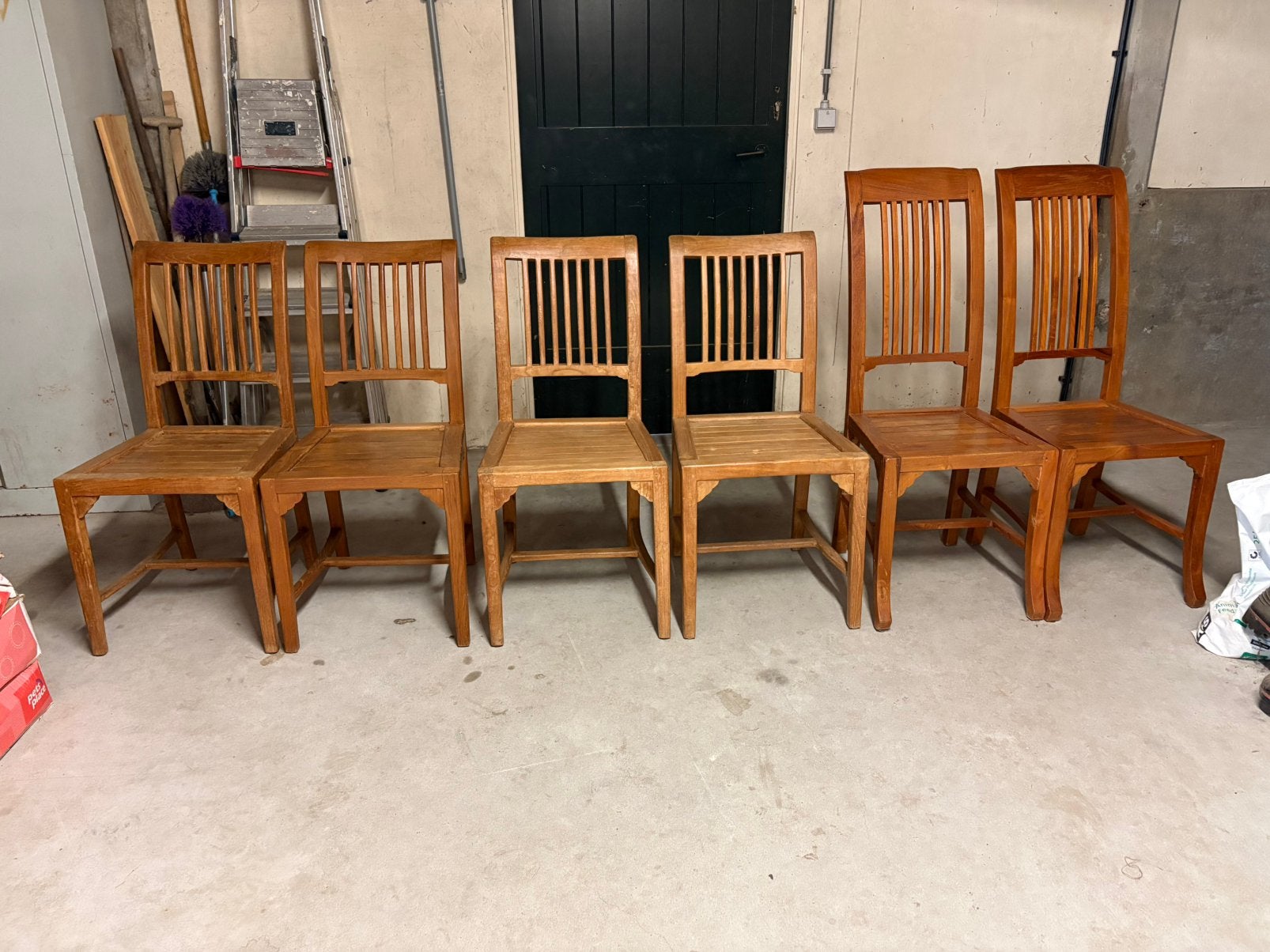 Teak houten stoelen, Huis en Inrichting, Ophalen, Gebruikt, Bruin
