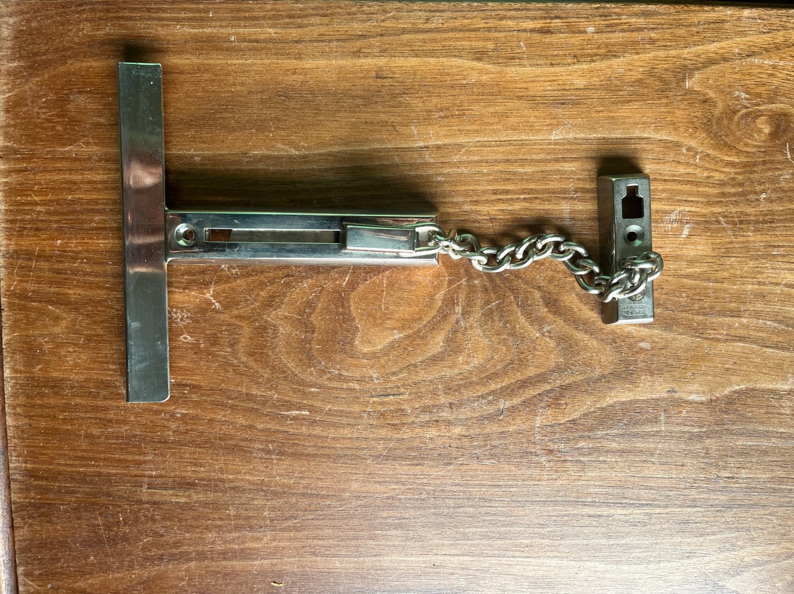 Deurslot met ketting, Ophalen, Gebruikt, Overige materialen, Schuif of Grendel