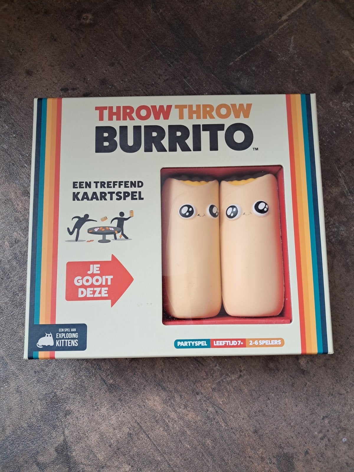 Throw Throw Burrito, Vijf spelers of meer, Ophalen of Verzenden, Zo goed als nieuw, Exploding Kittens
