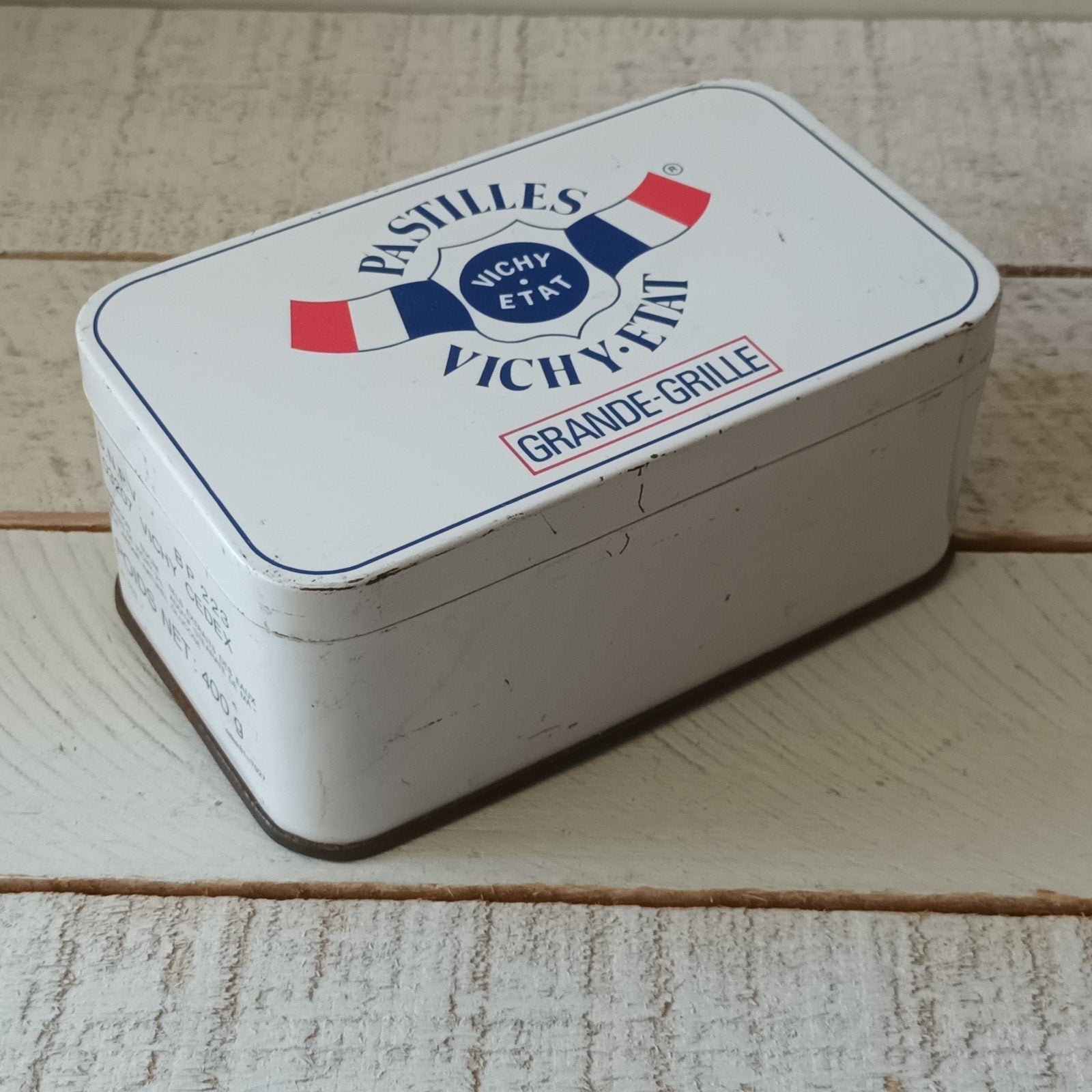Vintage Vichy Etat Grande-Grille blikje, Ophalen of Verzenden, Gebruikt, Overige