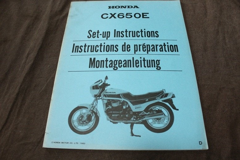 Honda CX650E 1982 motorcycle set up manual CX650 E, Ophalen of Verzenden, Honda