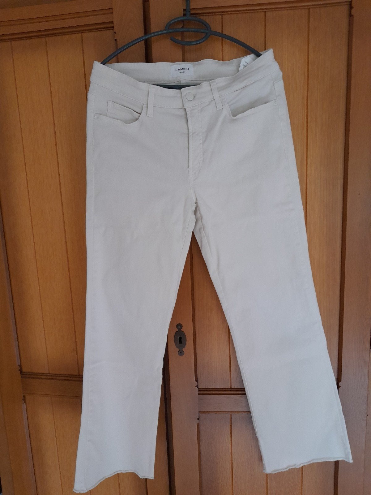 Creme witte jeans broek van Cambio maat 42 Francesca, Cambio, Verzenden, Zo goed als nieuw, Maat 42/44 (L)
