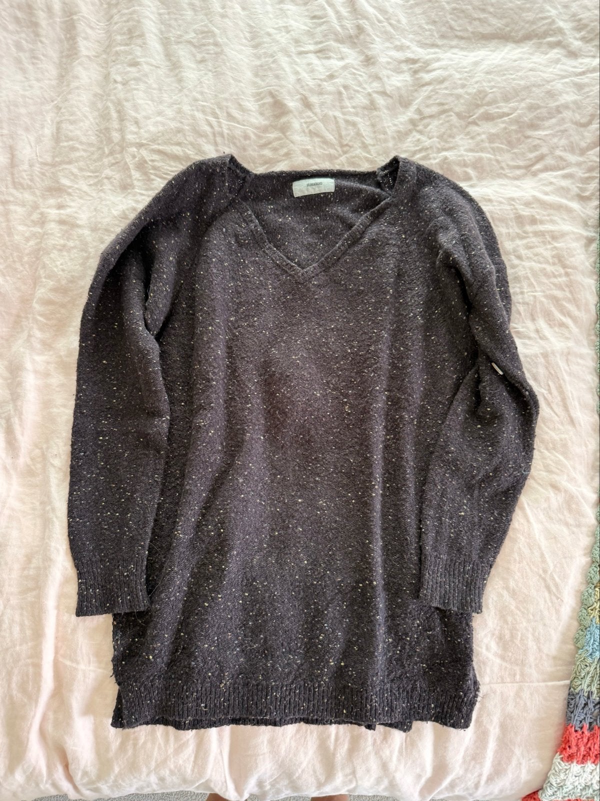 Humanoid trui lang model - Wol, Nylon, Kasjmier, Ophalen of Verzenden, Gedragen, Maat 38/40 (M), Zwart